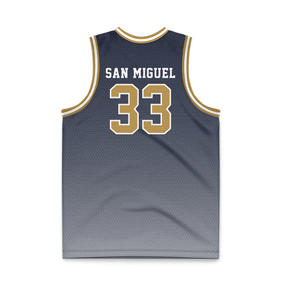 Georgia Tech - NCAA Men's Basketball : Marcos San Miguel - Navy Basketball Jersey-1