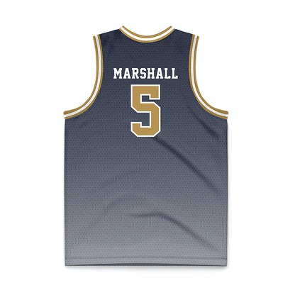 Georgia Tech - NCAA Men's Basketball : Peyton Marshall - Navy Basketball Jersey-1