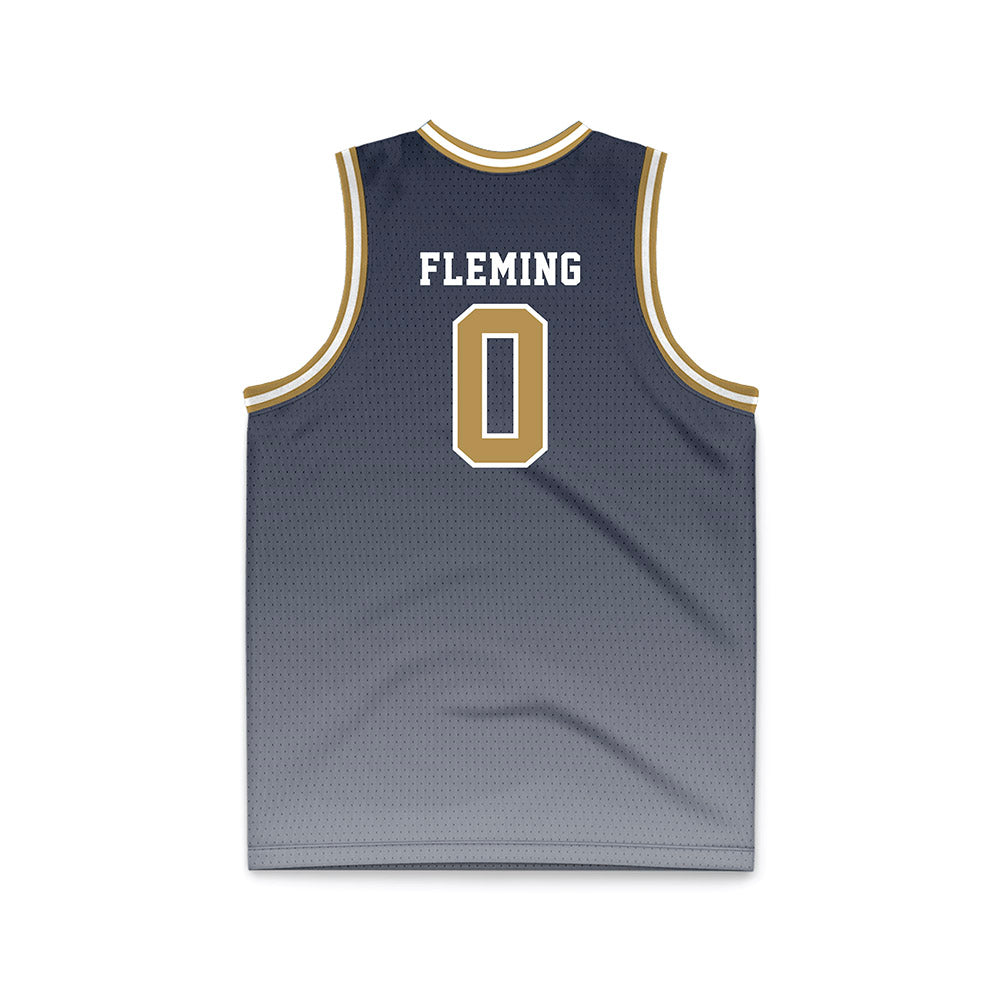 Georgia Tech - NCAA Men's Basketball : Akai Fleming - Navy Basketball Jersey-1