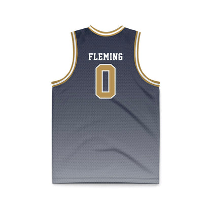 Georgia Tech - NCAA Men's Basketball : Akai Fleming - Navy Basketball Jersey-1