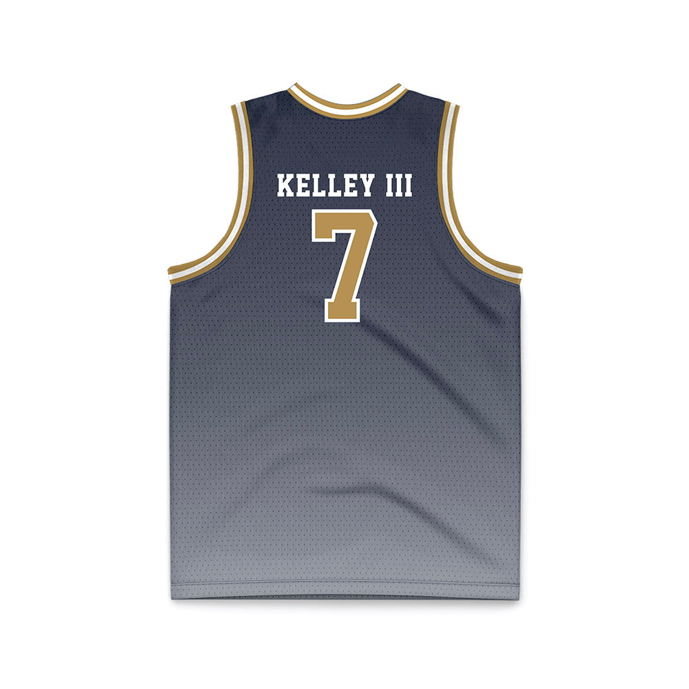 Georgia Tech - NCAA Men's Basketball : Chas Kelley III - Navy Basketball Jersey-1