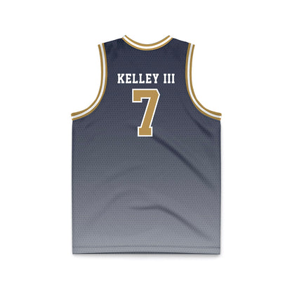 Georgia Tech - NCAA Men's Basketball : Chas Kelley III - Navy Basketball Jersey-1