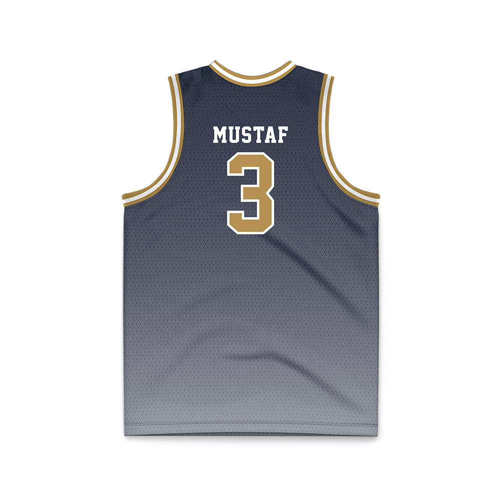 Georgia Tech - NCAA Men's Basketball : Jaeden Mustaf - Navy Basketball Jersey-1