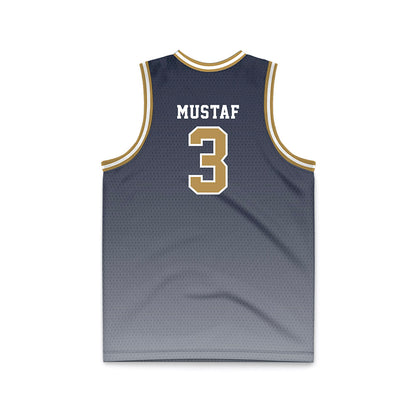 Georgia Tech - NCAA Men's Basketball : Jaeden Mustaf - Navy Basketball Jersey-1