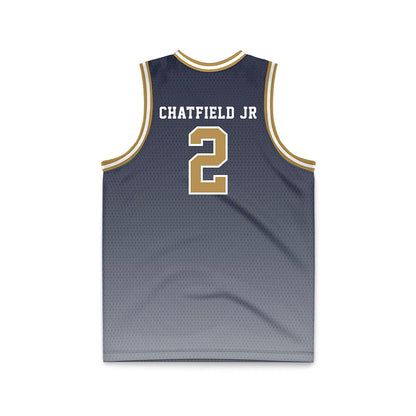 Georgia Tech - NCAA Men's Basketball : Eric Chatfield Jr - Navy Basketball Jersey-1