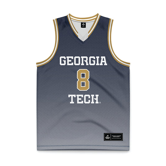 Georgia Tech - NCAA Men's Basketball : Cole Kirouac - Navy Basketball Jersey-0
