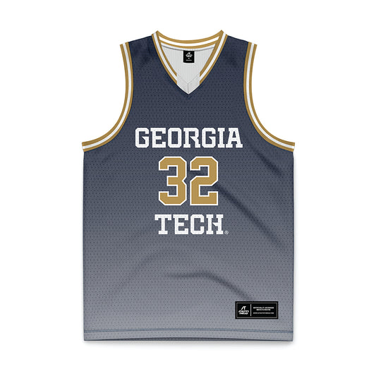 Georgia Tech - NCAA Men's Basketball : Dyllan Thompson - Navy Basketball Jersey-0