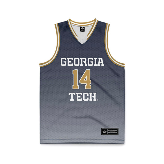 Georgia Tech - NCAA Men's Basketball : Kowacie Reeves - Navy Basketball Jersey-0
