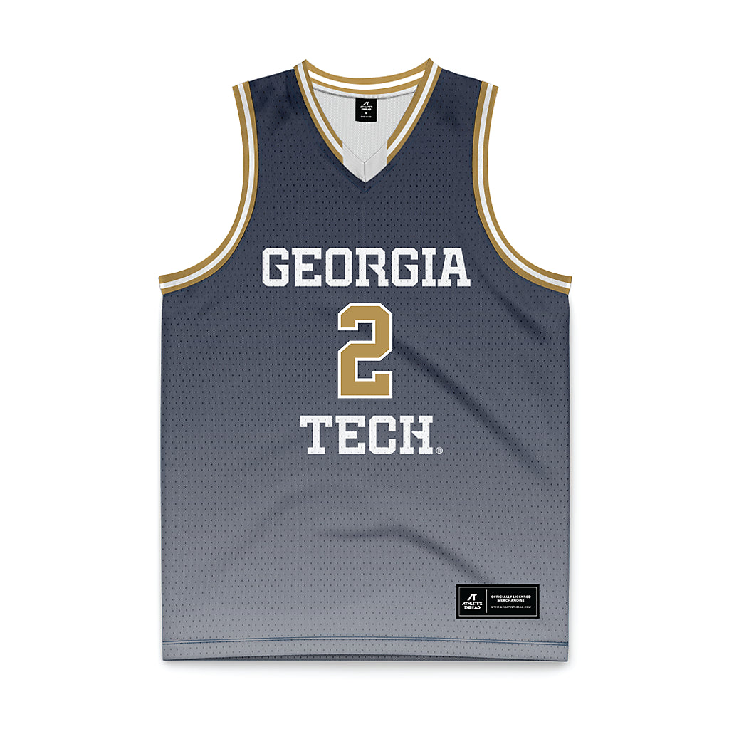 Georgia Tech - NCAA Men's Basketball : Eric Chatfield Jr - Navy Basketball Jersey-0