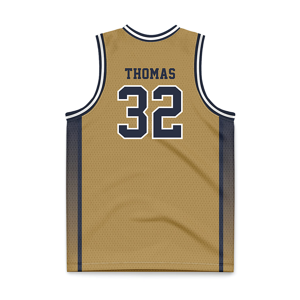 Georgia Tech - NCAA Women's Basketball : D'Asia Thomas - Gold Basketball Jersey-1