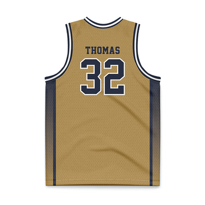 Georgia Tech - NCAA Women's Basketball : D'Asia Thomas - Gold Basketball Jersey-1