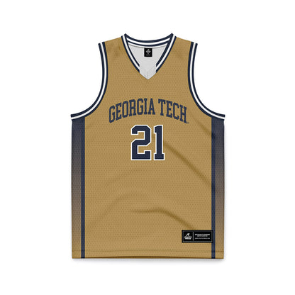 Georgia Tech - NCAA Women's Basketball : Talayah Walker - Gold Basketball Jersey-0