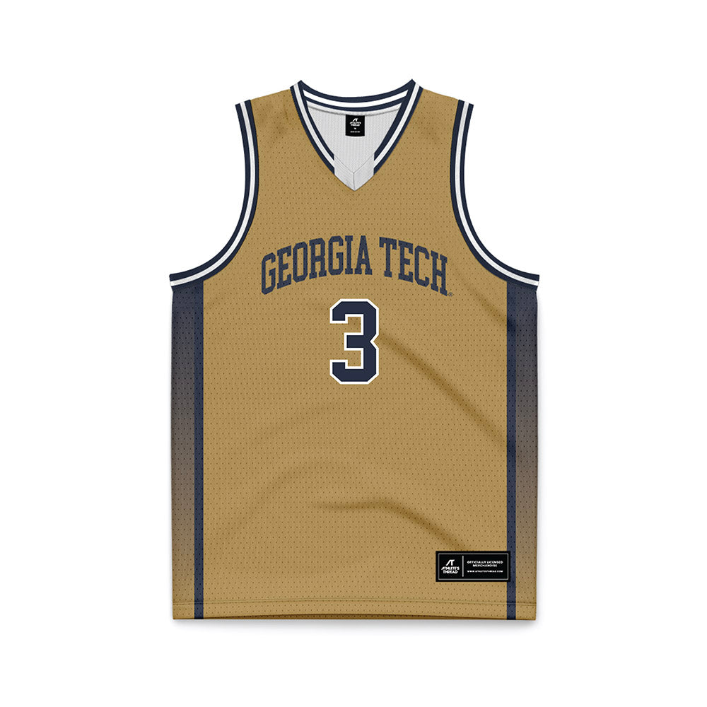 Georgia Tech - NCAA Women's Basketball : Erica Moon - Gold Basketball Jersey-0