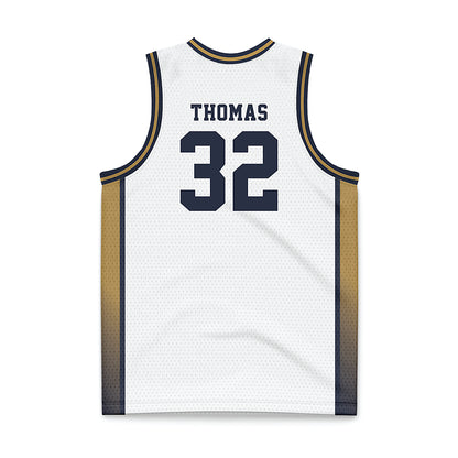 Georgia Tech - NCAA Women's Basketball : D'Asia Thomas - White Basketball Jersey-1