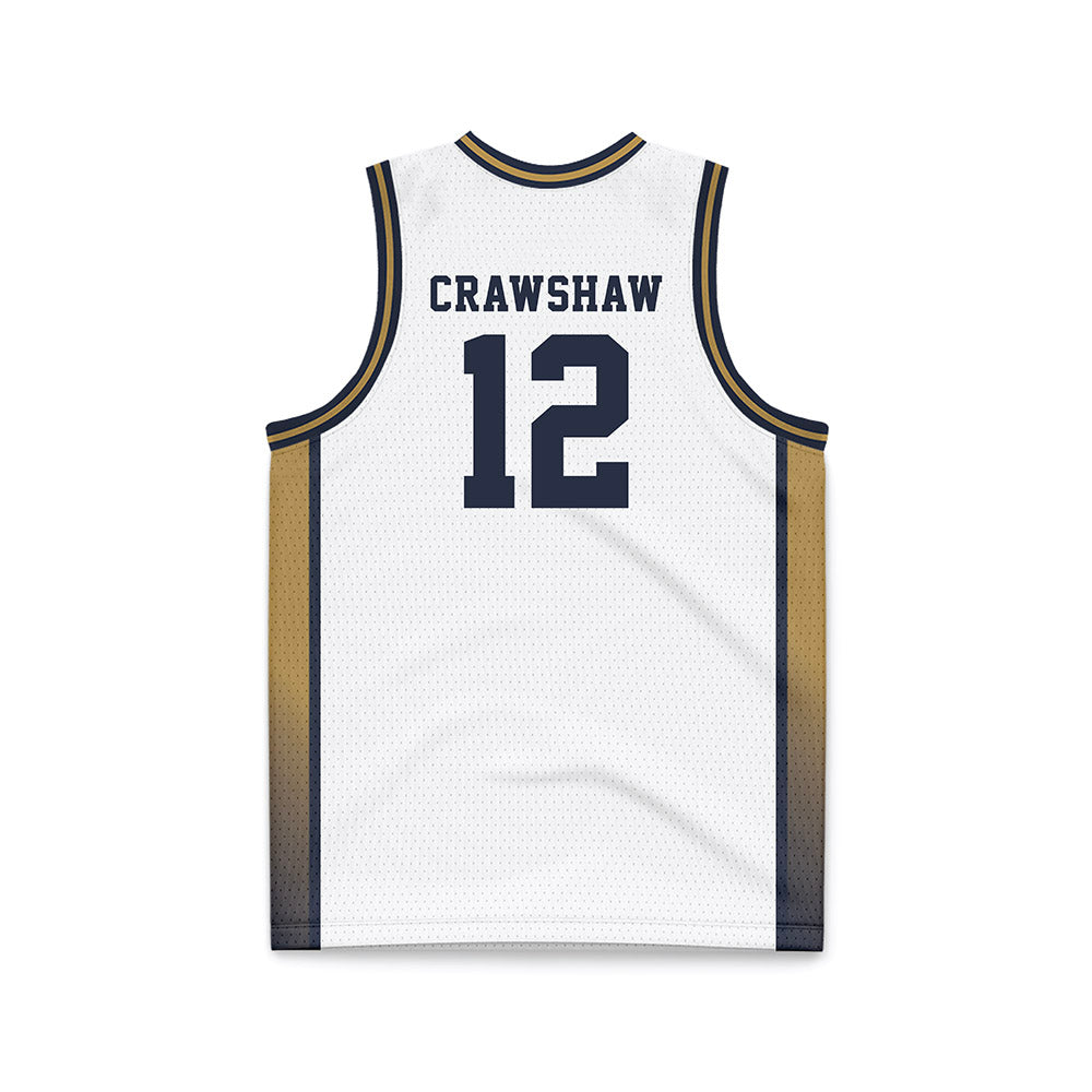 Georgia Tech - NCAA Women's Basketball : Jada Crawshaw - White Basketball Jersey-1