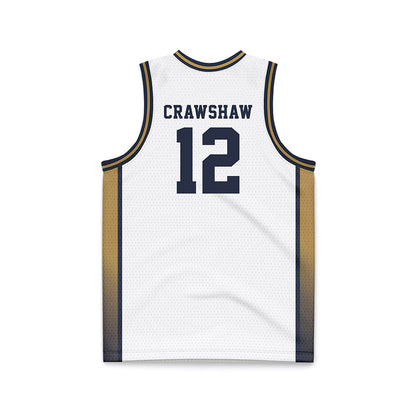 Georgia Tech - NCAA Women's Basketball : Jada Crawshaw - White Basketball Jersey-1