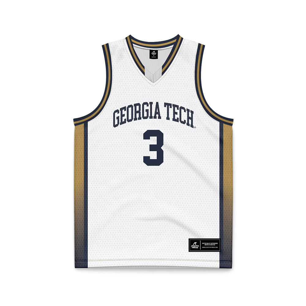 Georgia Tech - NCAA Women's Basketball : Erica Moon - White Basketball Jersey-0