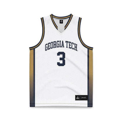 Georgia Tech - NCAA Women's Basketball : Erica Moon - White Basketball Jersey-0