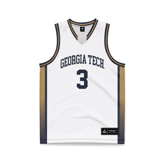 Georgia Tech - NCAA Women's Basketball : Erica Moon - White Basketball Jersey-0