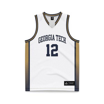 Georgia Tech - NCAA Women's Basketball : Jada Crawshaw - White Basketball Jersey-0