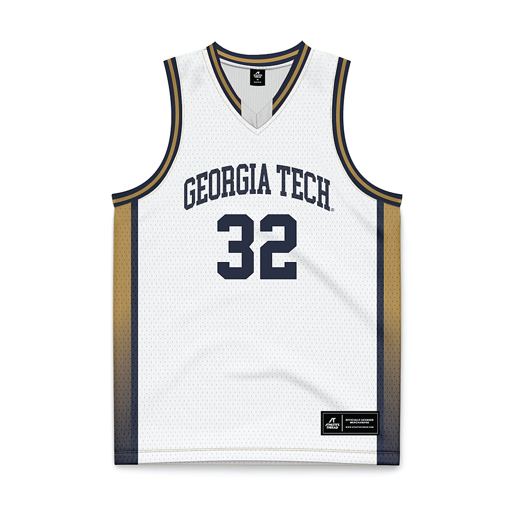 Georgia Tech - NCAA Women's Basketball : D'Asia Thomas - White Basketball Jersey-0