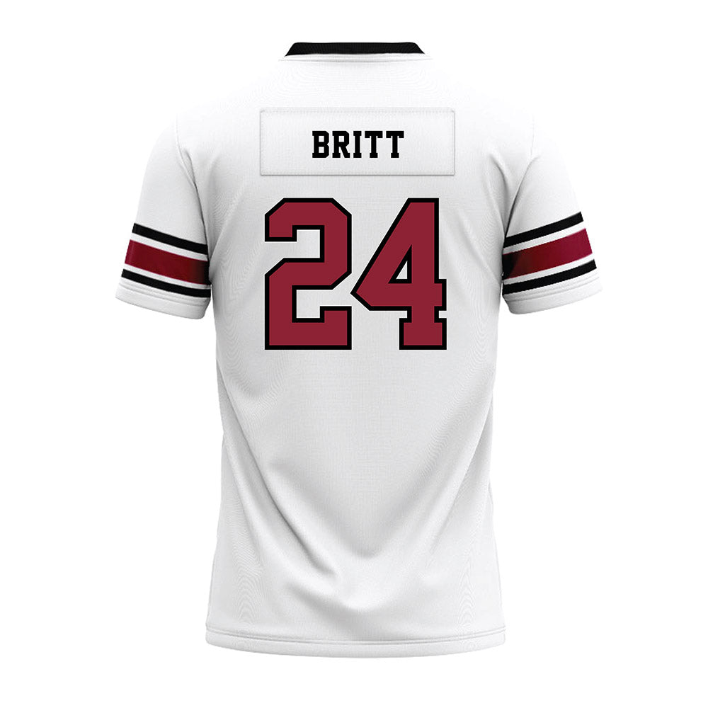 South Carolina - NCAA Football : Keenan Britt - White Premium Football Jersey-1