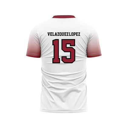 South Carolina - NCAA Men's Soccer : Alejandro Velazquez-Lopez - White Soccer Jersey-1