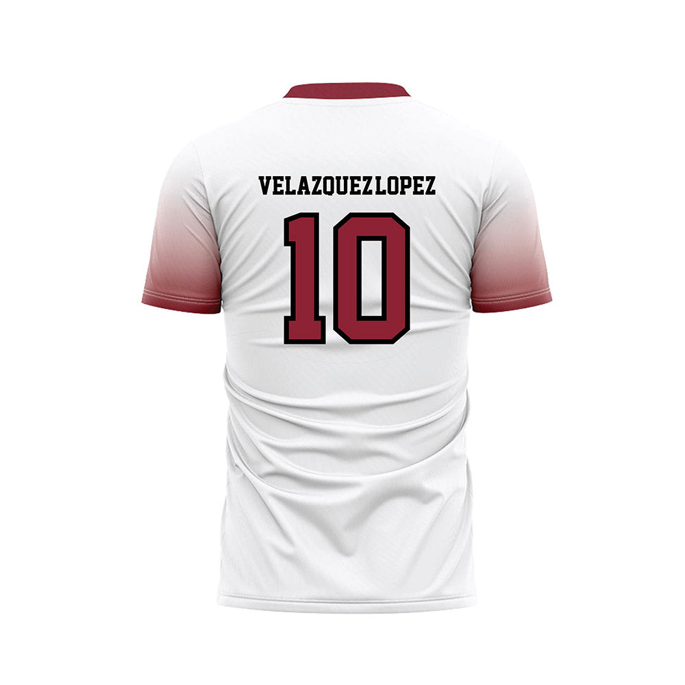 South Carolina - NCAA Men's Soccer : Alejandro Velazquez-Lopez - White Soccer Jersey-1