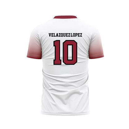 South Carolina - NCAA Men's Soccer : Alejandro Velazquez-Lopez - White Soccer Jersey-1