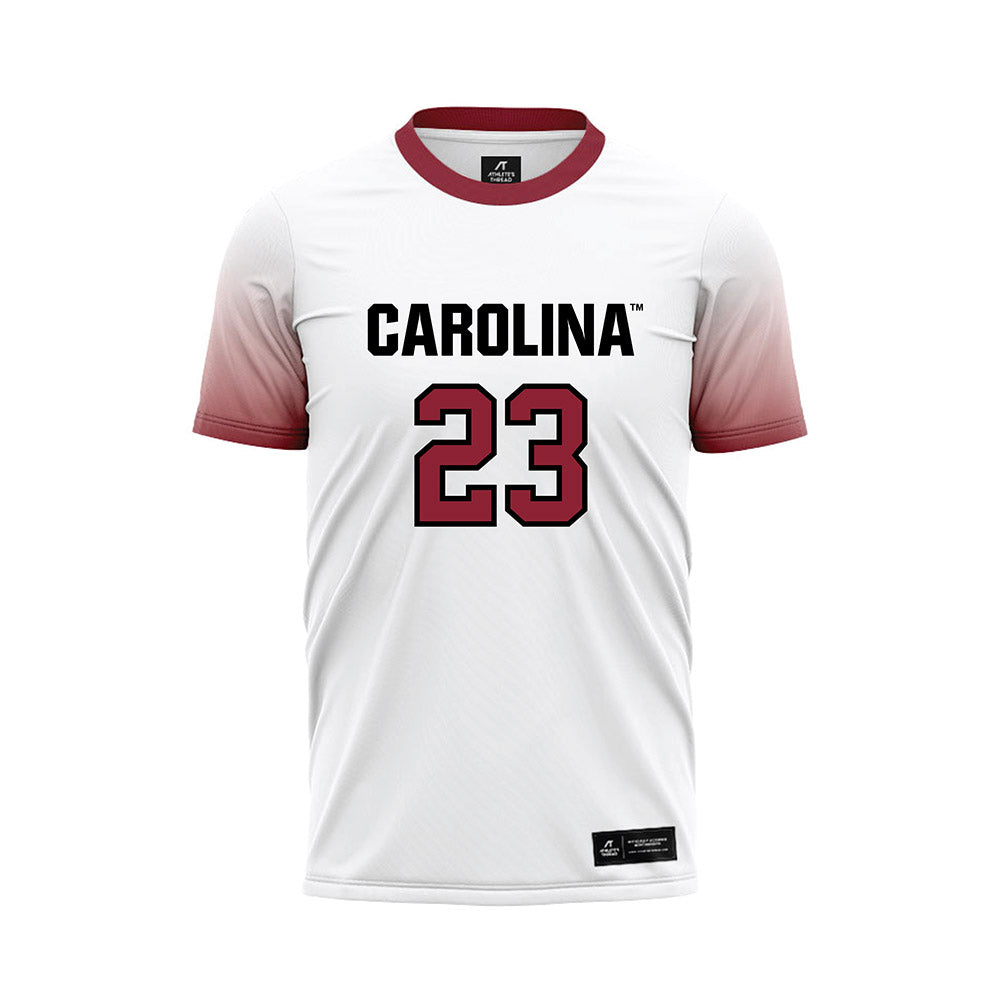 South Carolina - NCAA Men's Soccer : Shawn Lanza - White Soccer Jersey-0