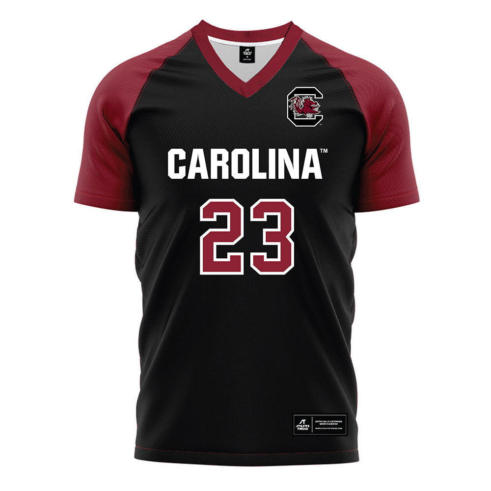 South Carolina - NCAA Men's Soccer : Shawn Lanza - Black Soccer Jersey-0