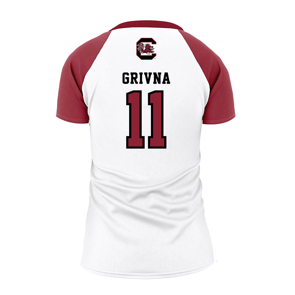 South Carolina - NCAA Women's Volleyball : Ella Grivna - White Volleyball Jersey-1