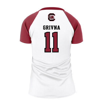 South Carolina - NCAA Women's Volleyball : Ella Grivna - White Volleyball Jersey-1