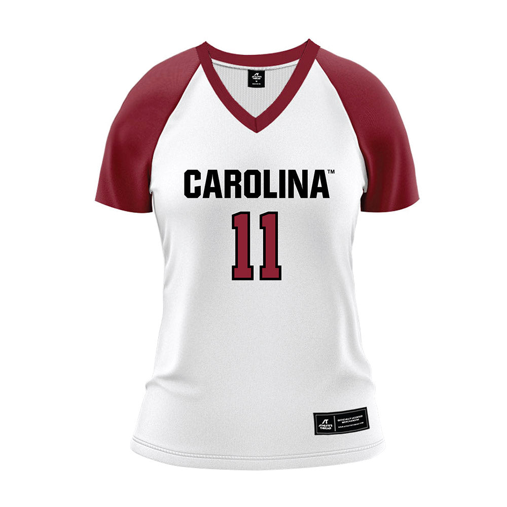 South Carolina - NCAA Women's Volleyball : Ella Grivna - White Volleyball Jersey-0