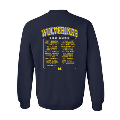 Michigan - NCAA Men's Cross Country : - Roster Tee Crewneck Sweatshirt-1