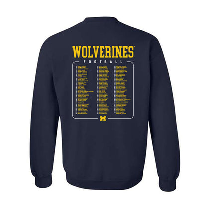 Michigan - NCAA Football : Roster Crewneck Sweatshirt-1