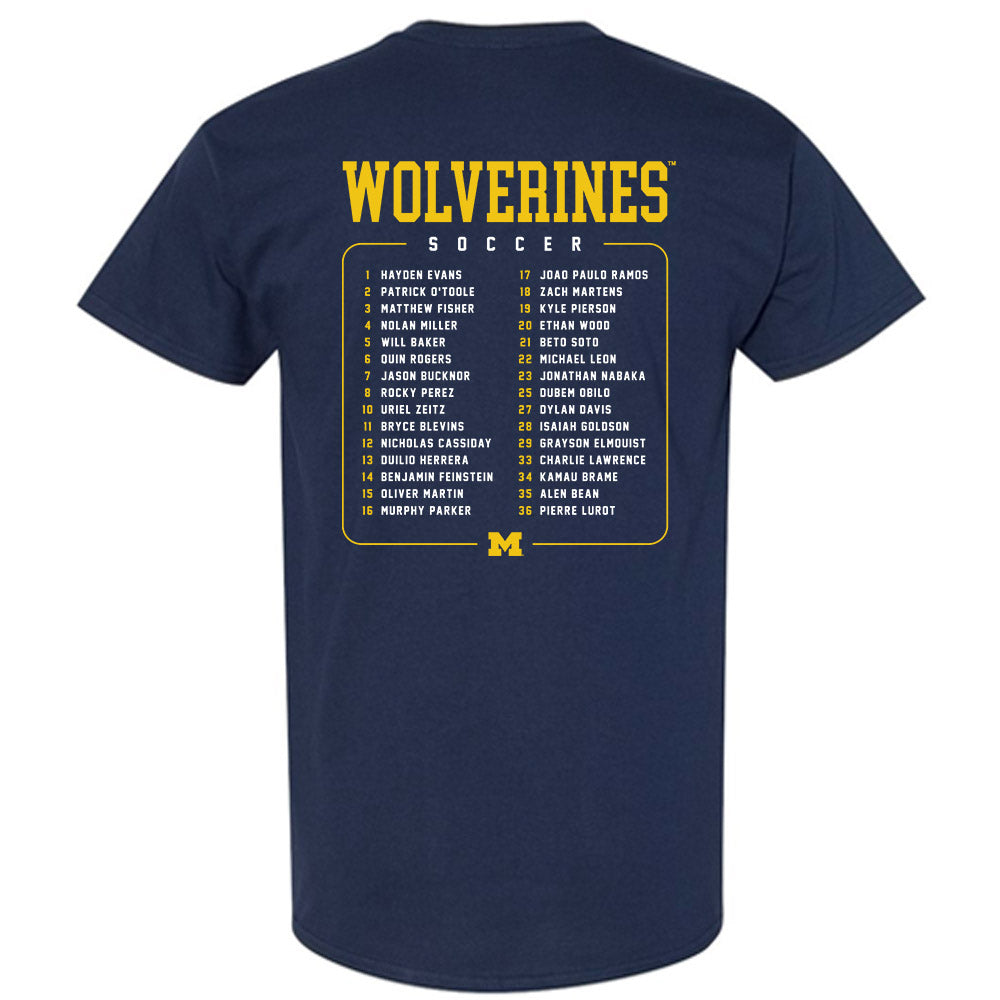 Michigan - NCAA Men's Soccer : - Roster T-Shirt-1