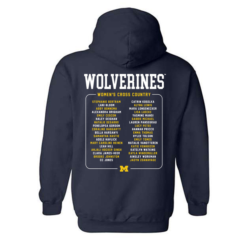 Michigan - NCAA Women's Cross Country : - Roster Hooded Sweatshirt-1