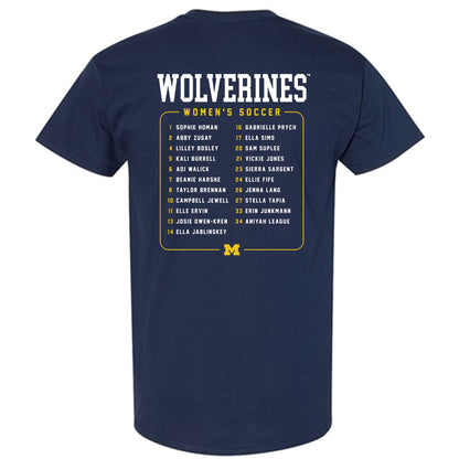 Michigan - NCAA Women's Soccer : - Roster T-Shirt-1