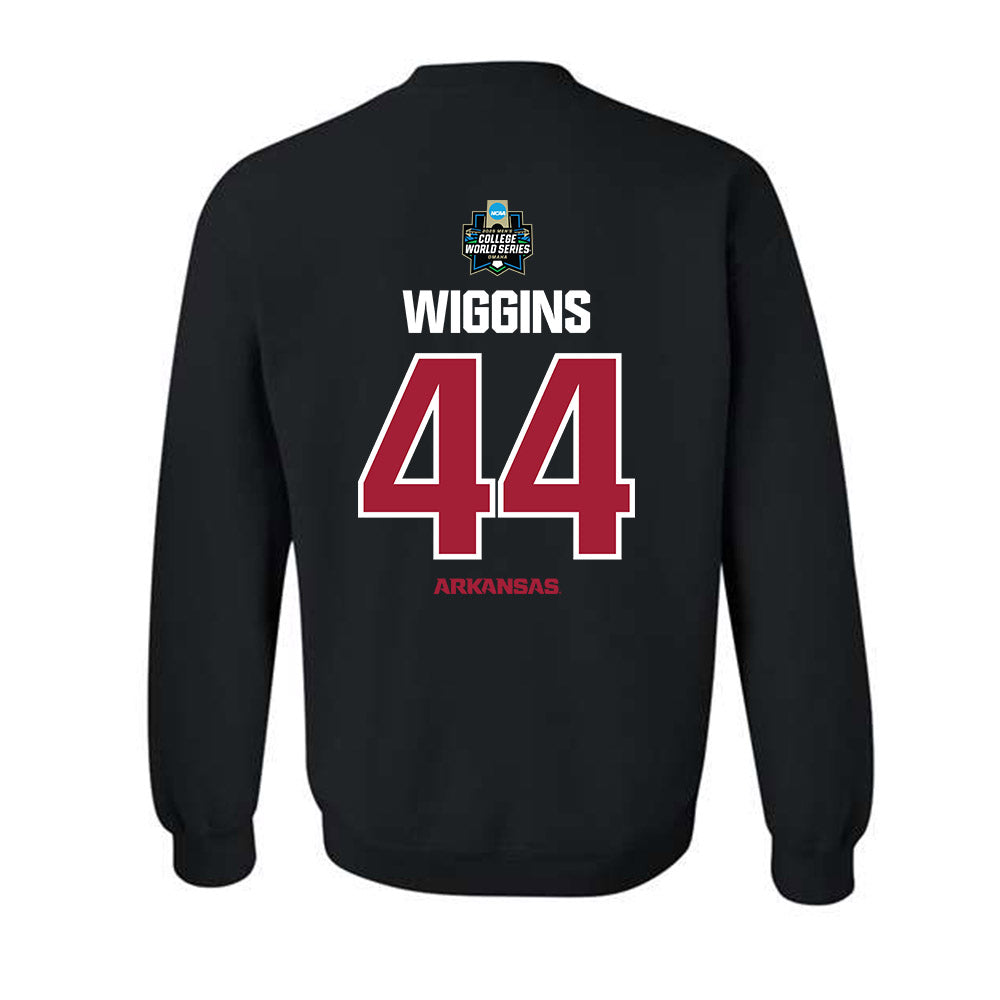 Arkansas - NCAA Baseball : Carson Wiggins - NCAA® World Series Classic Shersey Crewneck Sweatshirt-1