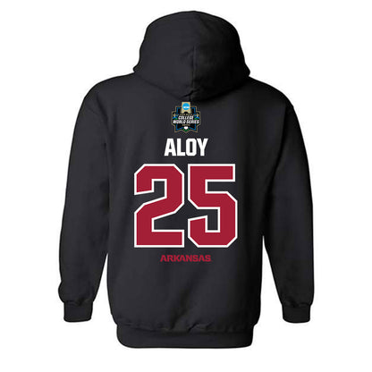 Arkansas - NCAA Baseball : Kuhio Aloy - NCAA® World Series Classic Shersey Hooded Sweatshirt-1