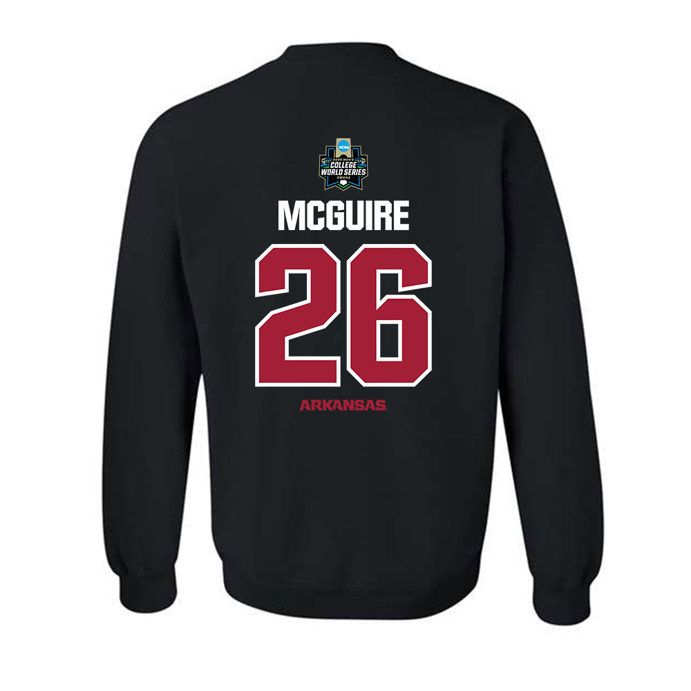 Arkansas - NCAA Baseball : Tate McGuire - NCAA® World Series Classic Shersey Crewneck Sweatshirt-1