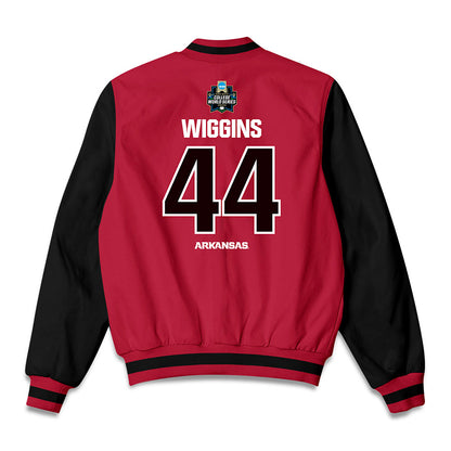 Arkansas - NCAA Baseball : Carson Wiggins - Bomber Jacket-1