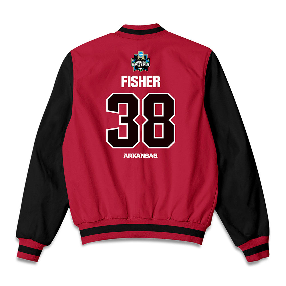 Arkansas - NCAA Baseball : Colin Fisher - Bomber Jacket-1