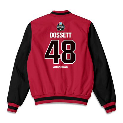 Arkansas - NCAA Baseball : Cooper Dossett - Bomber Jacket-1