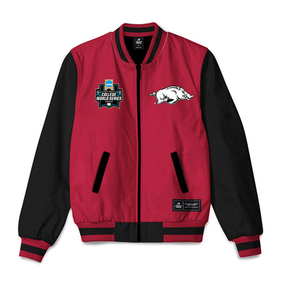 Arkansas - NCAA Baseball : Steele Eaves - Bomber Jacket-0