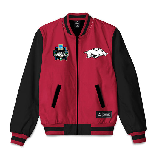 Arkansas - NCAA Baseball : Steele Eaves - Bomber Jacket-0