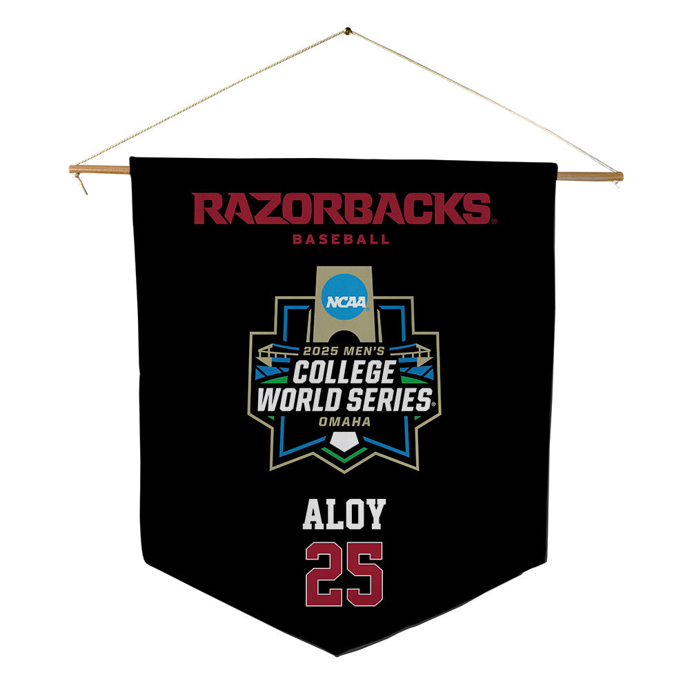 Arkansas - NCAA Baseball : Kuhio Aloy - NCAA® World Series Pennant - 18" x 21"-0