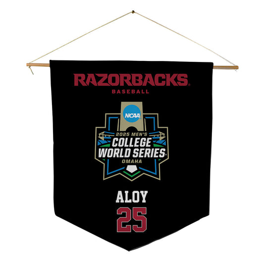 Arkansas - NCAA Baseball : Kuhio Aloy - NCAA® World Series Pennant - 18" x 21"-0