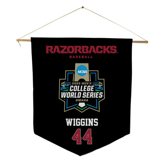 Arkansas - NCAA Baseball : Carson Wiggins - NCAA® World Series Pennant - 18" x 21"-0